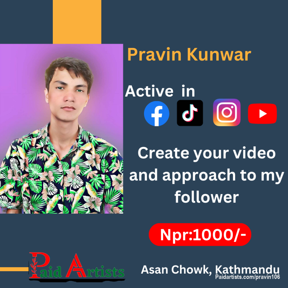 🎥 Video Creation Services by Pravin! 💫

Unlock post at paidartists.com/pravin106 with headline "Purchase 1000" and message me your content. Let's create captivating videos for your TikTok, Facebook, and YouTube profiles! 📹🌟