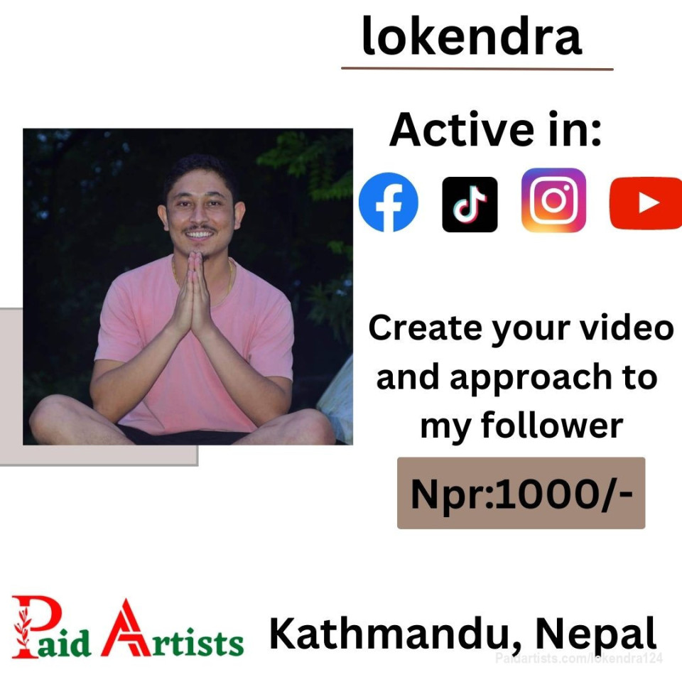 🎥 Elevate your brand with Lokendra Bhandari ! 💫

Unlock post at paidartists.com/lokendra124  with headline "purchase 1,000" and message me your content. Let me create captivating videos to promote your business and enhance your brand 📹🌟